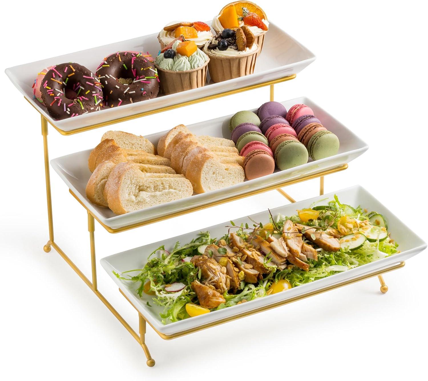 Explore LYEOBOH Tiered Serving Trays for Elegant events