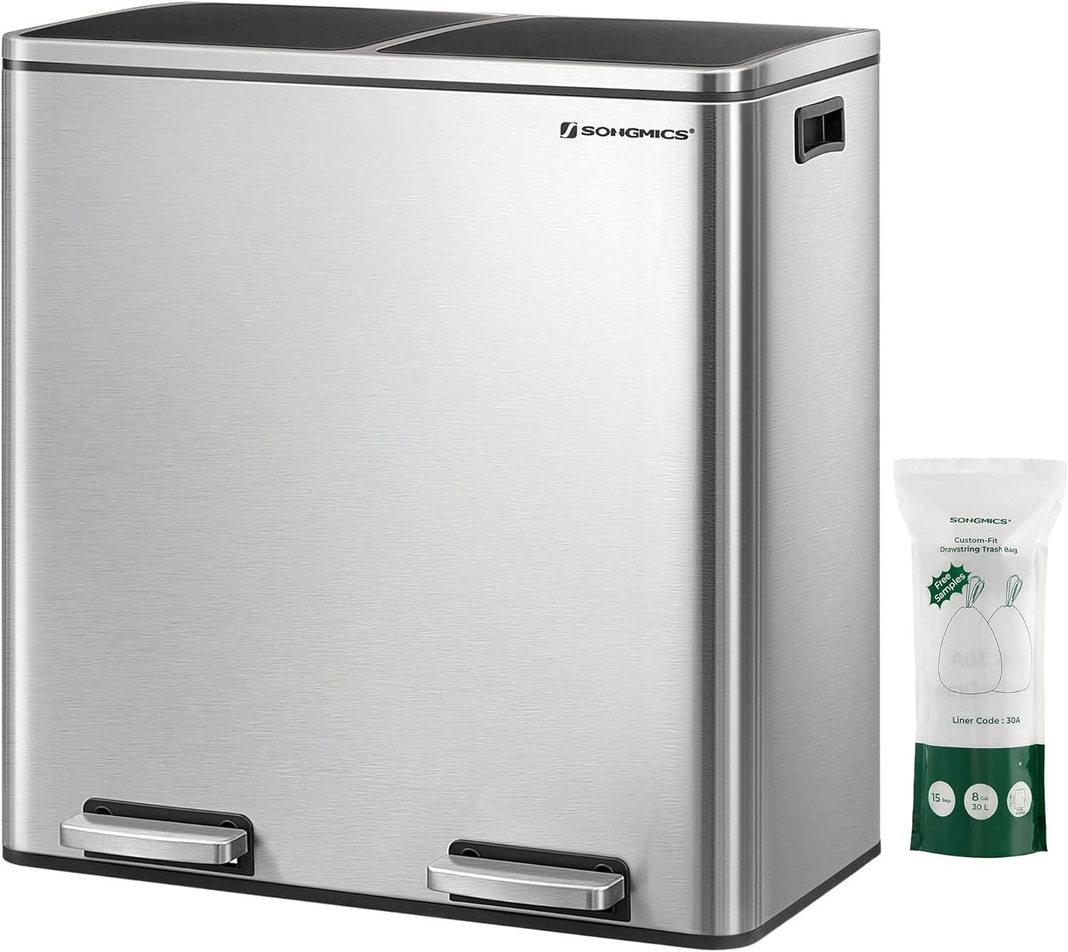 Top dual-Compartment Trash Bins for Efficient Recycling