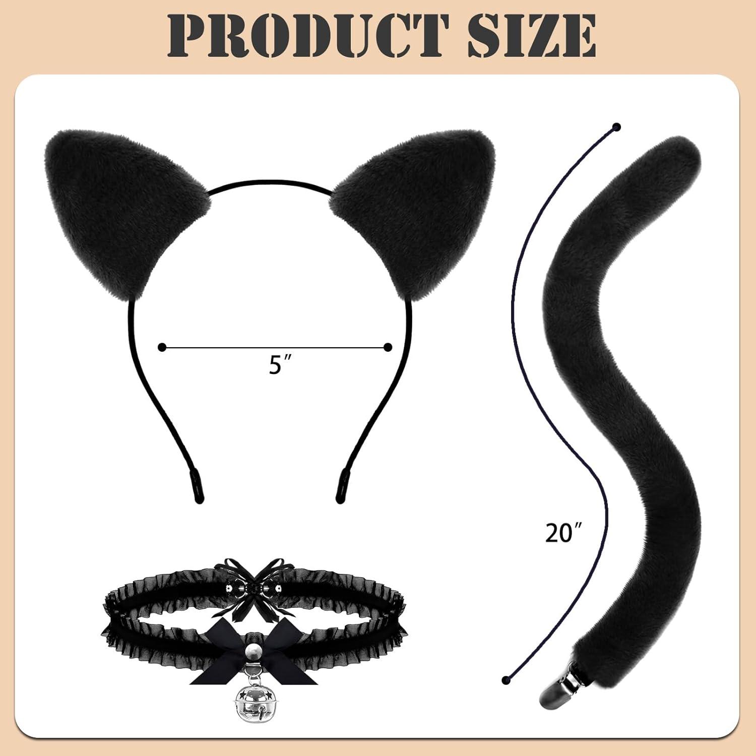 Our Review: Cute Black Cat Ears, Tail & Collar Set