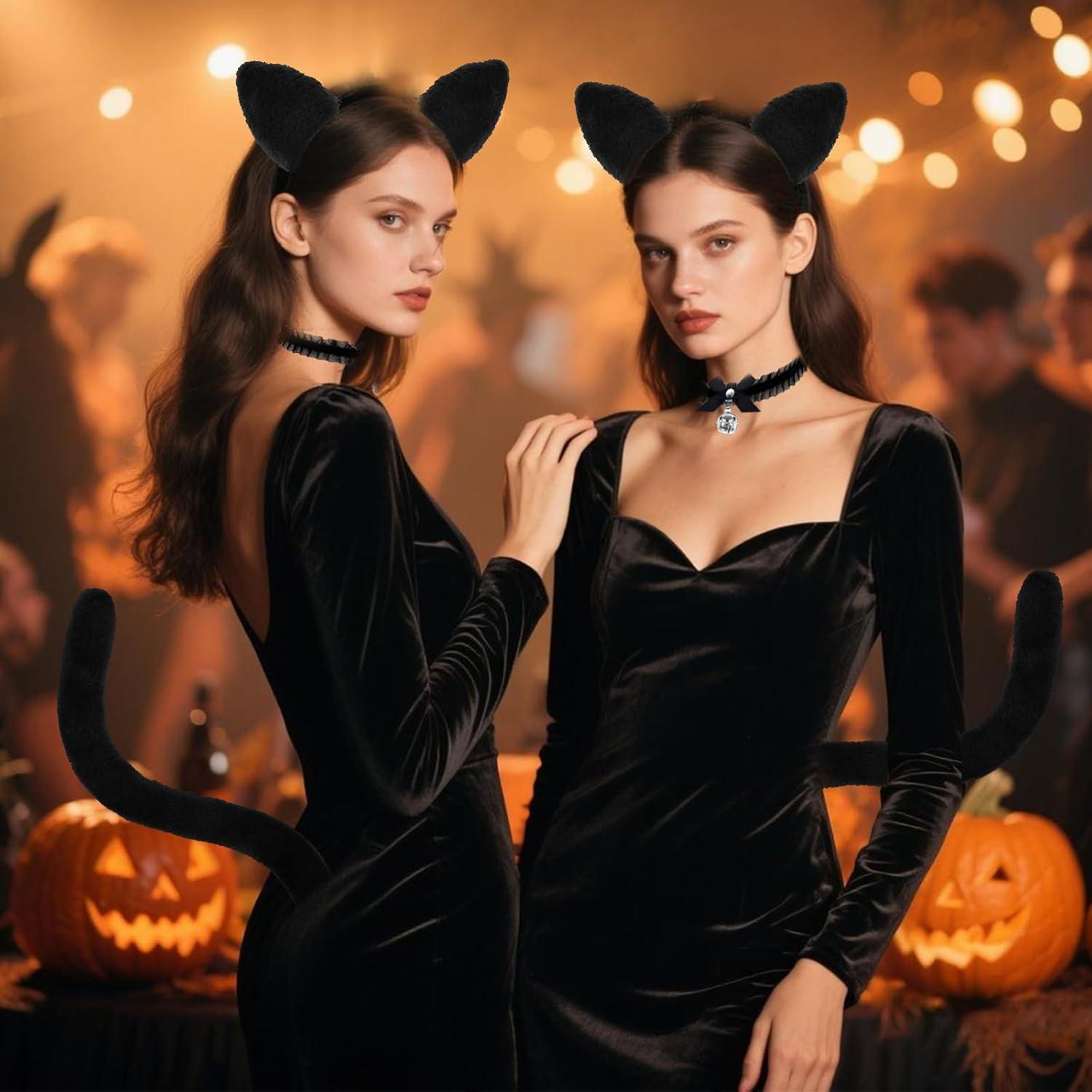 Our Review: Cute Black Cat Ears, Tail & Collar Set