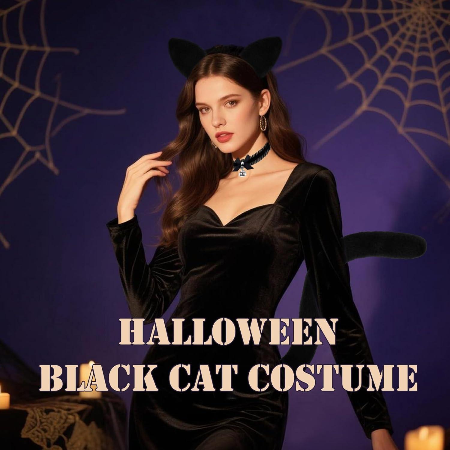 Our Review: Cute Black Cat Ears, Tail & Collar Set