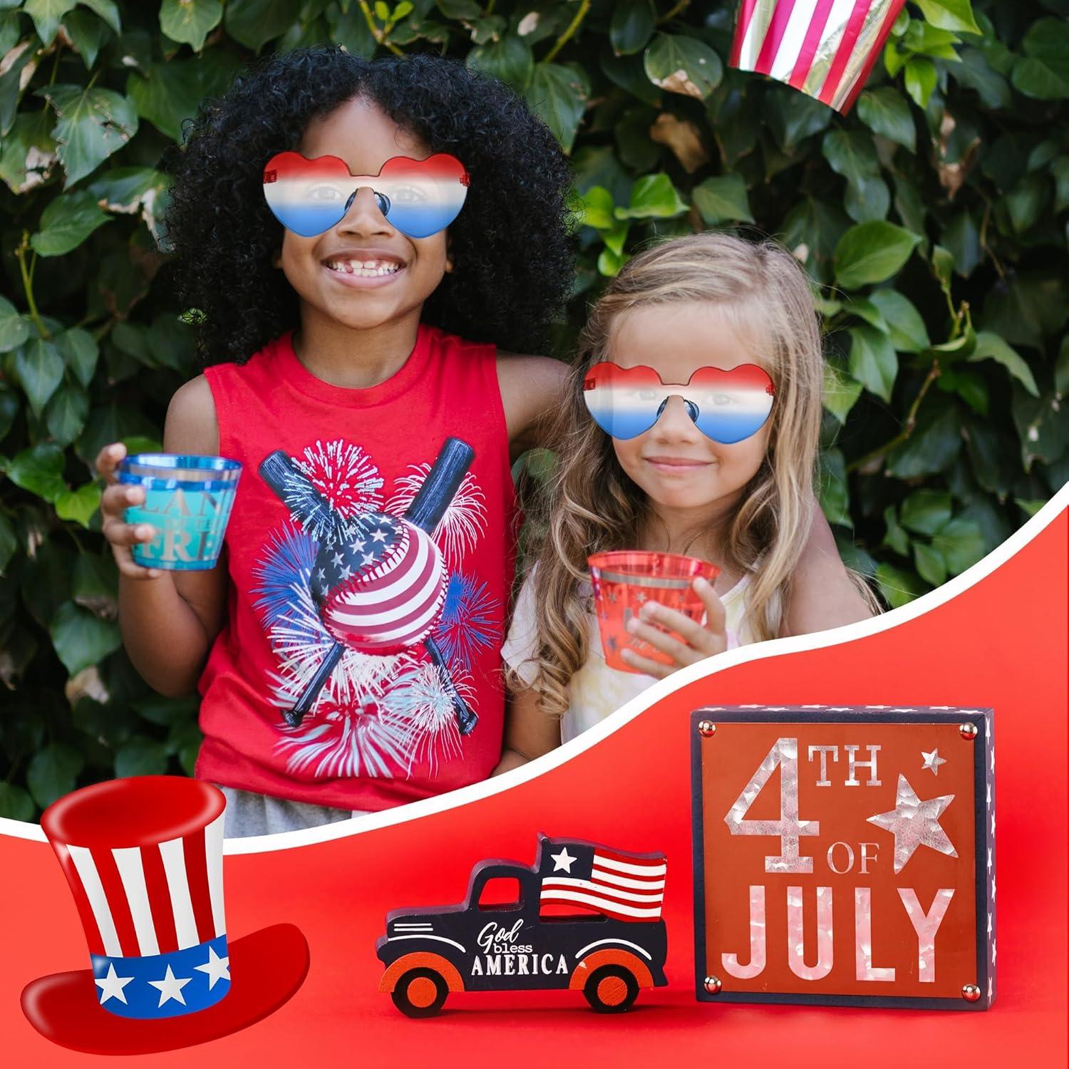 Patriotic Pins & sunglasses for Memorial & July 4th Events