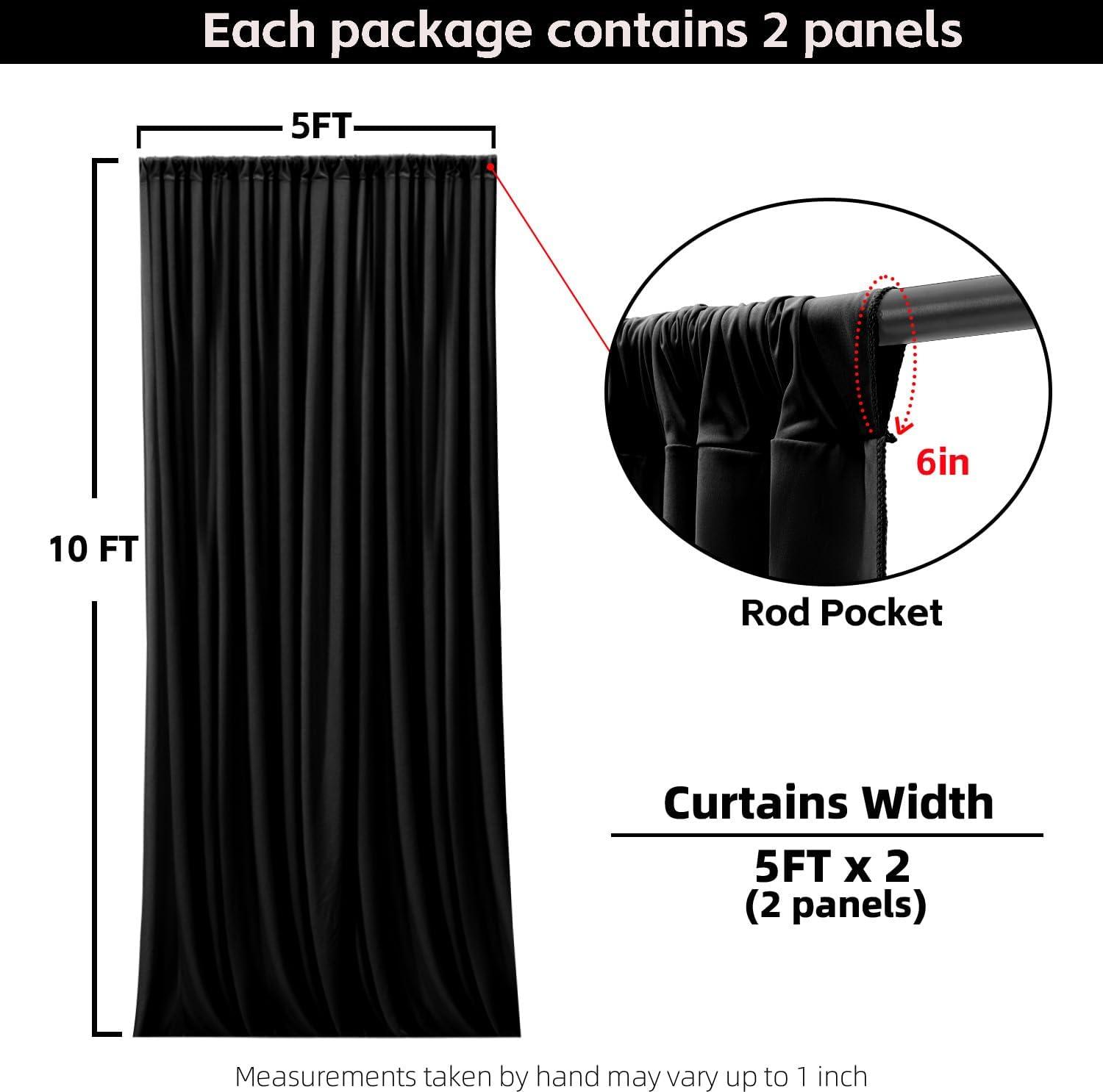 Elegant Black Backdrops for weddings and celebrations